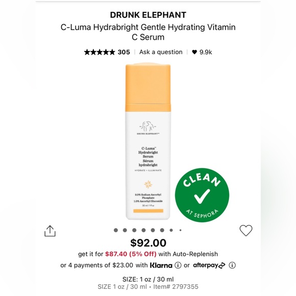 Drunk Elephant C-Luma Hydrabright Serum 5ml - Picture 2 of 3